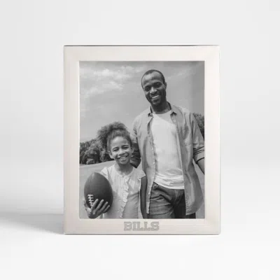 Crate & Barrel Nfl Buffalo Bills Signature Silver 8x10 Tabletop Picture Frame In Gray