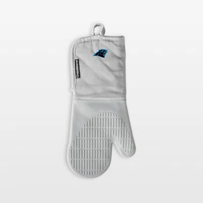Crate & Barrel Nfl Carolina Panthers Grey Organic Cotton Oven Mitt With Silicone Grip
