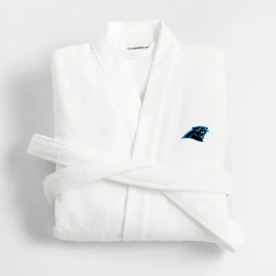 Crate & Barrel Nfl Carolina Panthers Organic Turkish Cotton Crisp White Bath Robe L/xl