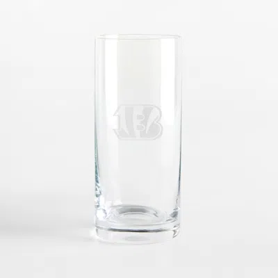 Crate & Barrel Nfl Cincinnati Bengals Aspen 18-oz. Highball Glass, Set Of 4 In Clear