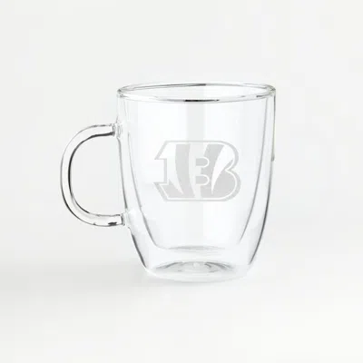 Crate & Barrel Nfl Cincinnati Bengals Bodum ® 10-oz. Double Wall Bistro Mug, Set Of 4 In Clear