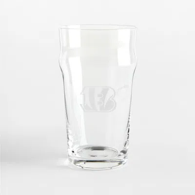 Crate & Barrel Nfl Cincinnati Bengals Pint 20-oz. Glass Tumbler, Set Of 4 In Clear