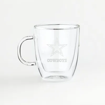 Crate & Barrel Nfl Dallas Cowboys Bodum ® 10-oz. Double Wall Bistro Mug, Set Of 4 In Clear
