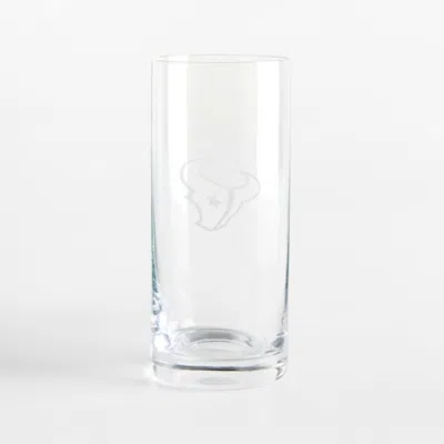Crate & Barrel Nfl Houston Texans Aspen 18-oz. Highball Glass, Set Of 4 In Clear