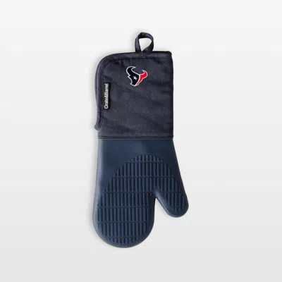 Crate & Barrel Nfl Houston Texans Blue Organic Cotton Oven Mitt With Silicone Grip