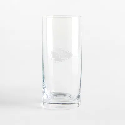 Crate & Barrel Nfl Kansas City Chiefs Aspen 18-oz. Highball Glass, Set Of 4 In Clear