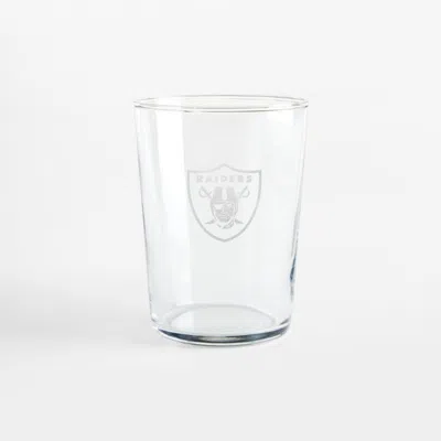 Crate & Barrel Nfl Las Vegas Raiders Bodega 17-oz. Highball Glass, Set Of 4 In Clear