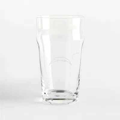 Crate & Barrel Nfl Los Angeles Chargers Pint 20-oz. Glass Tumbler,set Of 4 In Clear