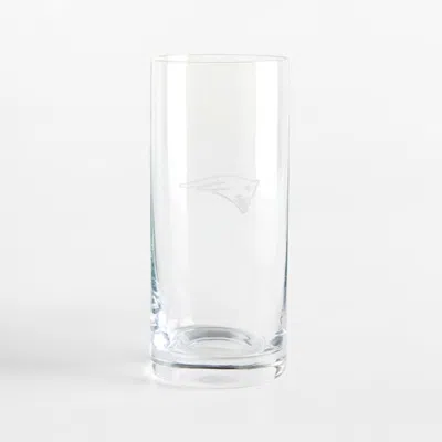 Crate & Barrel Nfl New England Patriots Aspen 18-oz. Highball Glass, Set Of 4 In Clear