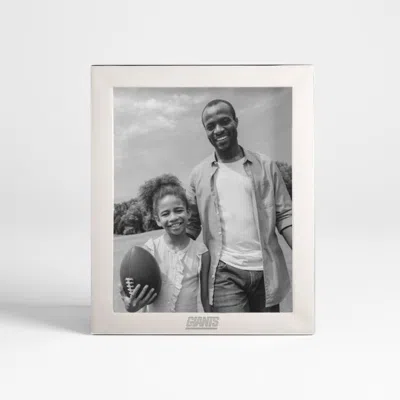 Crate & Barrel Nfl New York Giants Signature Silver 8x10 Tabletop Picture Frame