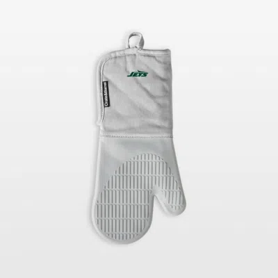 Crate & Barrel Nfl New York Jets Grey Organic Cotton Oven Mitt With Silicone Grip