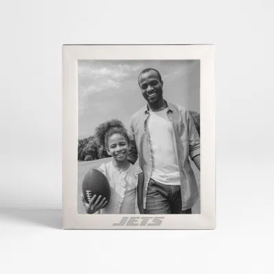 Crate & Barrel Nfl New York Jets Signature Silver 8x10 Tabletop Picture Frame