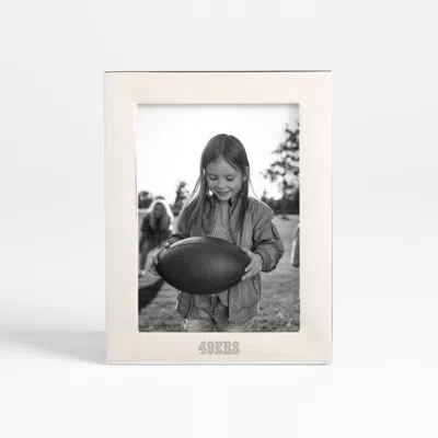 Crate & Barrel Nfl San Francisco 49ers Signature Silver 5x7 Tabletop Picture Frame