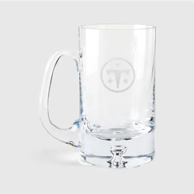 Crate & Barrel Nfl Tennessee Titans Direction 22-oz. Hand-blown Beer Mug, Set Of 4 In Clear