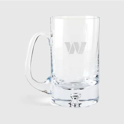 Crate & Barrel Nfl Washington Commanders Direction 22-oz. Hand-blown Beer Mug, Set Of 4 In Clear