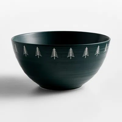 Crate & Barrel Nordic Trees Mixing Bowl In Green