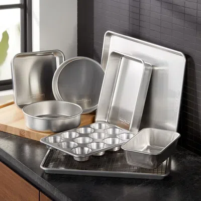 Crate & Barrel Nordic Ware ® Naturals ® 9-piece Bakeware Set In Silver