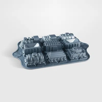 Crate & Barrel Nordic Ware ® Train Cakelet Pan In Blue