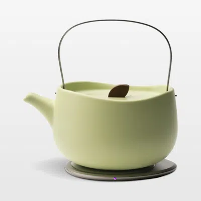Crate & Barrel Ohom Leiph Verde Green Heated Tea Pot