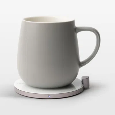Crate & Barrel Ohom Ui Grey Heated Coffee Mug In Gray