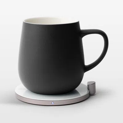 Crate & Barrel Ohom Ui Inkstone Black Heated Coffee Mug