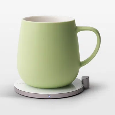 Crate & Barrel Ohom Ui Verde Green Heated Coffee Mug