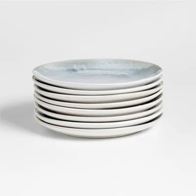 Crate & Barrel Ora Stoneware Salad Plates, Set Of 8 In Multi