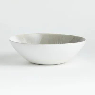 Crate & Barrel Ora Stoneware Serving Bowl In White