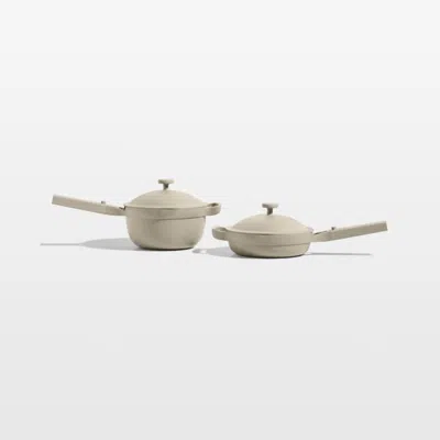 Crate & Barrel Our Place Steam Ceramic Nonstick Mini Cookware Duo In Neutral