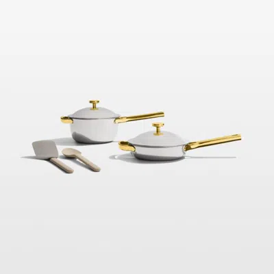 Crate & Barrel Our Place Titanium Pro Gold Mini Cookware Duo In Silver
