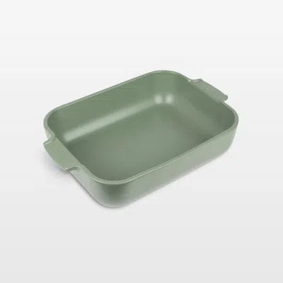 Crate & Barrel Peugeot Fern Green 10" Rectangular Ceramic Baking Dish