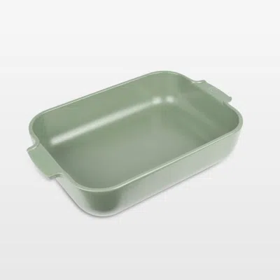 Crate & Barrel Peugeot Fern Green 12" Rectangular Ceramic Baking Dish