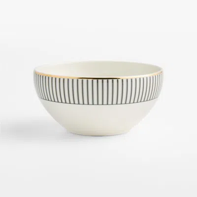 Crate & Barrel Piano Porcelain Cereal Bowl In White