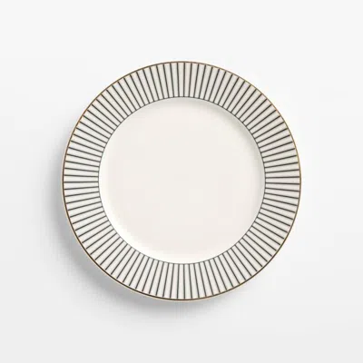 Crate & Barrel Piano Porcelain Salad Plate In White