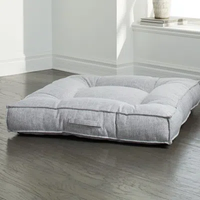 Crate & Barrel Piazza Extra-large Allumina Tufted Dog Bed In Gray