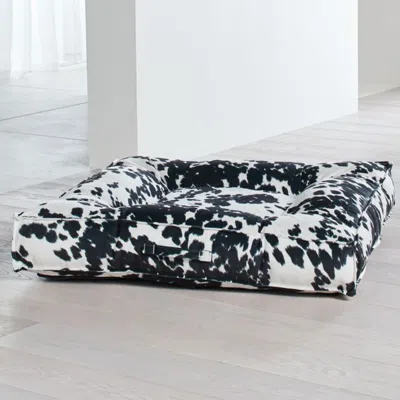 Crate & Barrel Piazza Extra-large Wrangler Tufted Dog Bed In Black