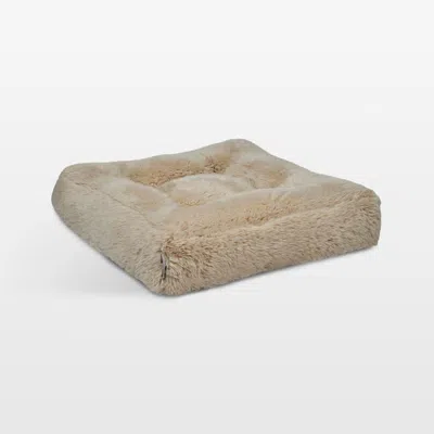 Crate & Barrel Piazza Fluffernutter Large Dog Bed In Brown