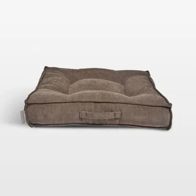 Crate & Barrel Piazza Mousse Extra Large Dog Bed In Brown