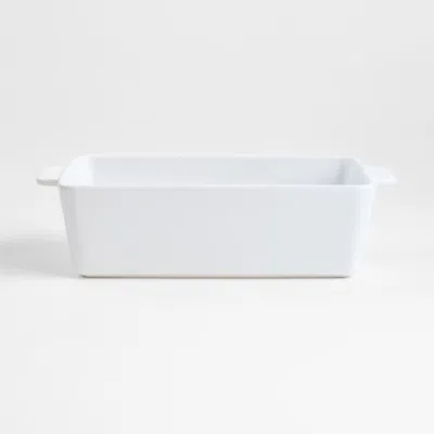 Crate & Barrel Potluck White Ceramic Loaf Pan