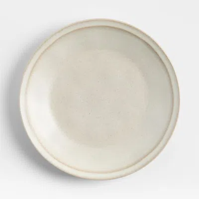 Crate & Barrel Prairie Natural Recycled Stoneware Dinner Plate In White