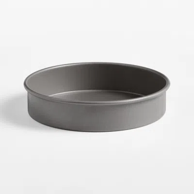 Crate & Barrel Pro 9" Round Silicone Nonstick Cake Pan, Made By Usa Pan In Gray