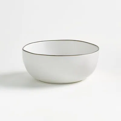 Crate & Barrel Range Cereal Bowl In White