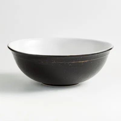 Crate & Barrel Range Large Serving Bowl By Leanne Ford In Black