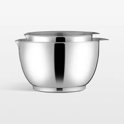 Crate & Barrel Rosti Margrethe Mixing Bowl Stainless Steel, Set Of 2 In Silver