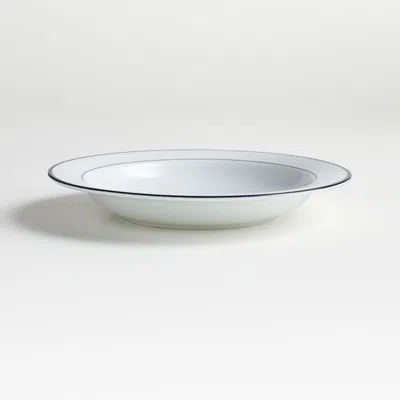 Crate & Barrel Roulette Blue Band Low Bowl