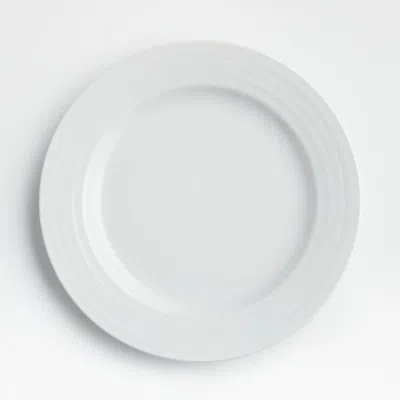 Crate & Barrel Roulette Dinner Plate In White