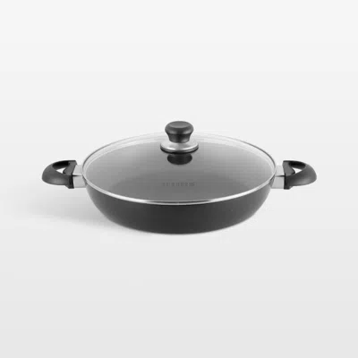 Crate & Barrel Scanpan ® Qraft 12.5" Chef's Pan With Lid In Black