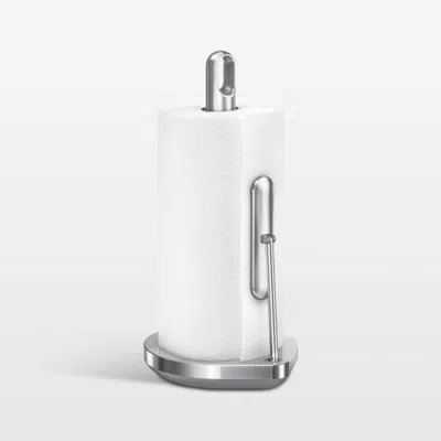 Crate & Barrel Simplehuman Kitchen Paper Towel Holder, Brushed Stainless Steel In Multi