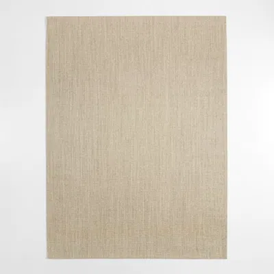 Crate & Barrel Sisal Linen Beige Area Rug 9'x12' In Neutral