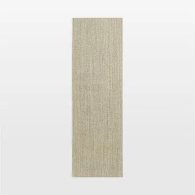 Crate & Barrel Sisal Linen Beige Runner Rug 2'10"x9' In Gray